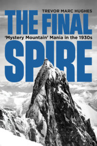 The book cover with the title printed on top of a picture of the very top of a snow covered mountain